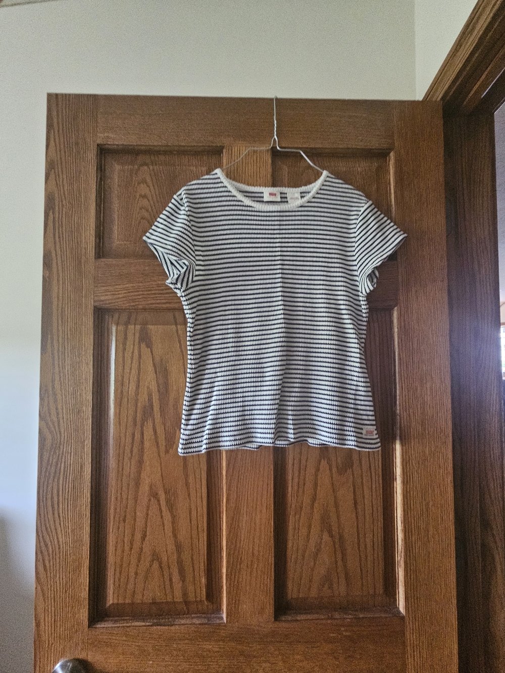 Levi's Black & White Striped Short-Sleeve Crewneck Tee